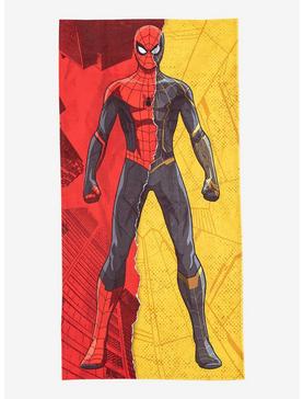 Plus Size Marvel Spider-Man Red Gold Rip Beach Towel, , hi-res