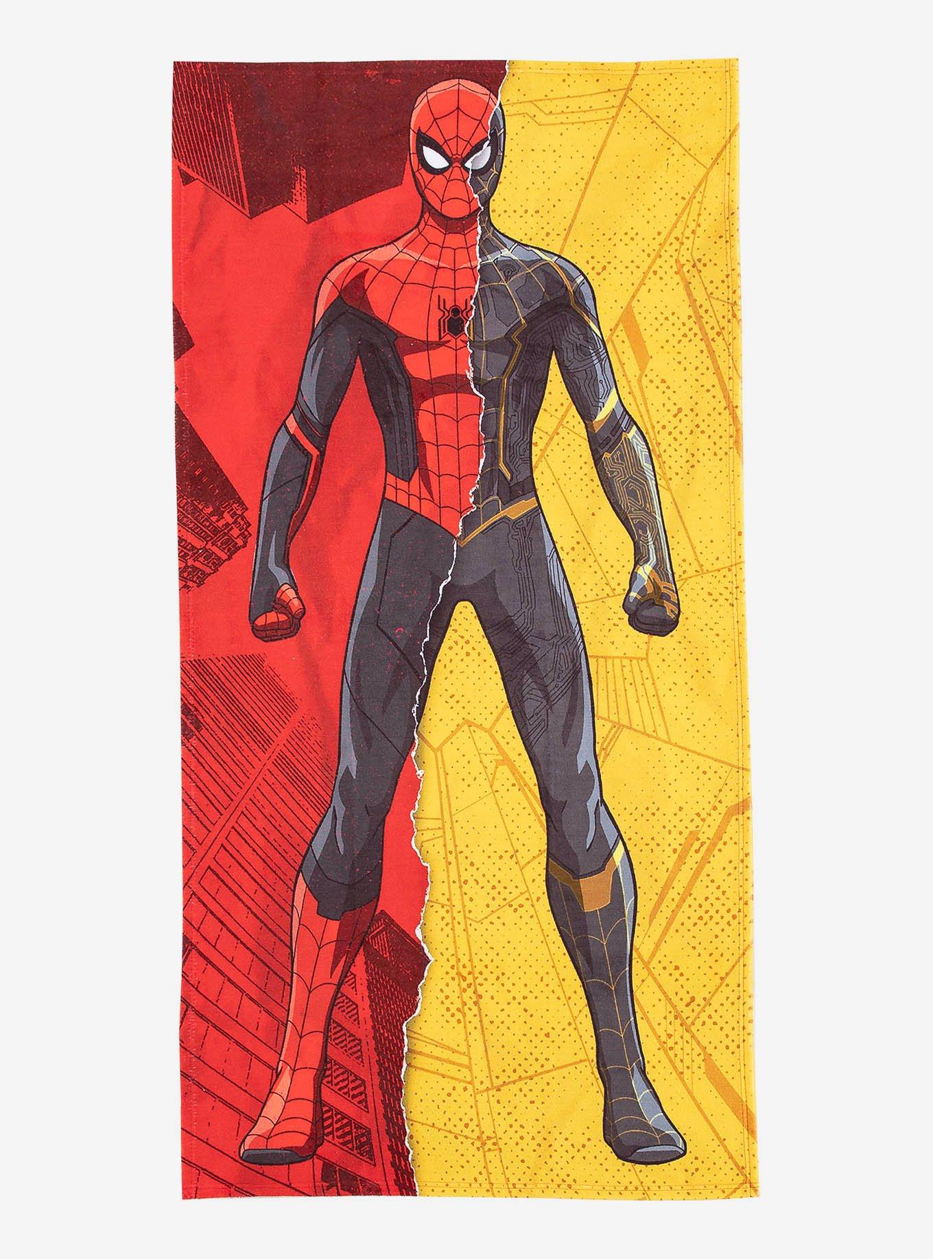 Marvel Spider-Man Red Gold Rip Beach Towel, , hi-res