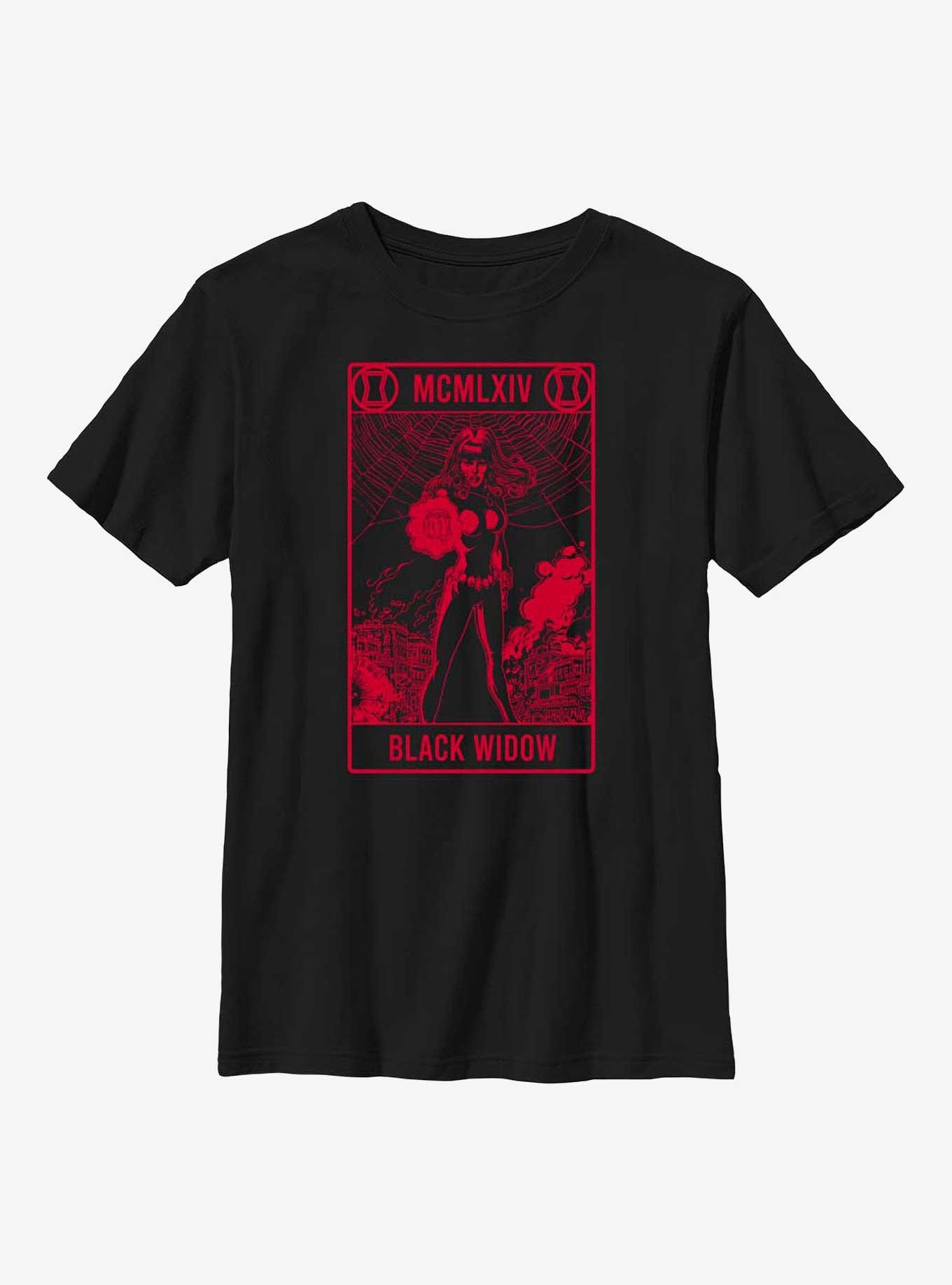 Marvel Black Widow Tarot Card Youth T-Shirt, , hi-res