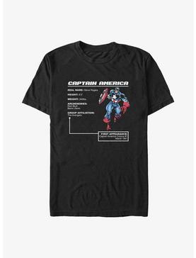 Marvel Captain America Hero Stats T-Shirt, , hi-res