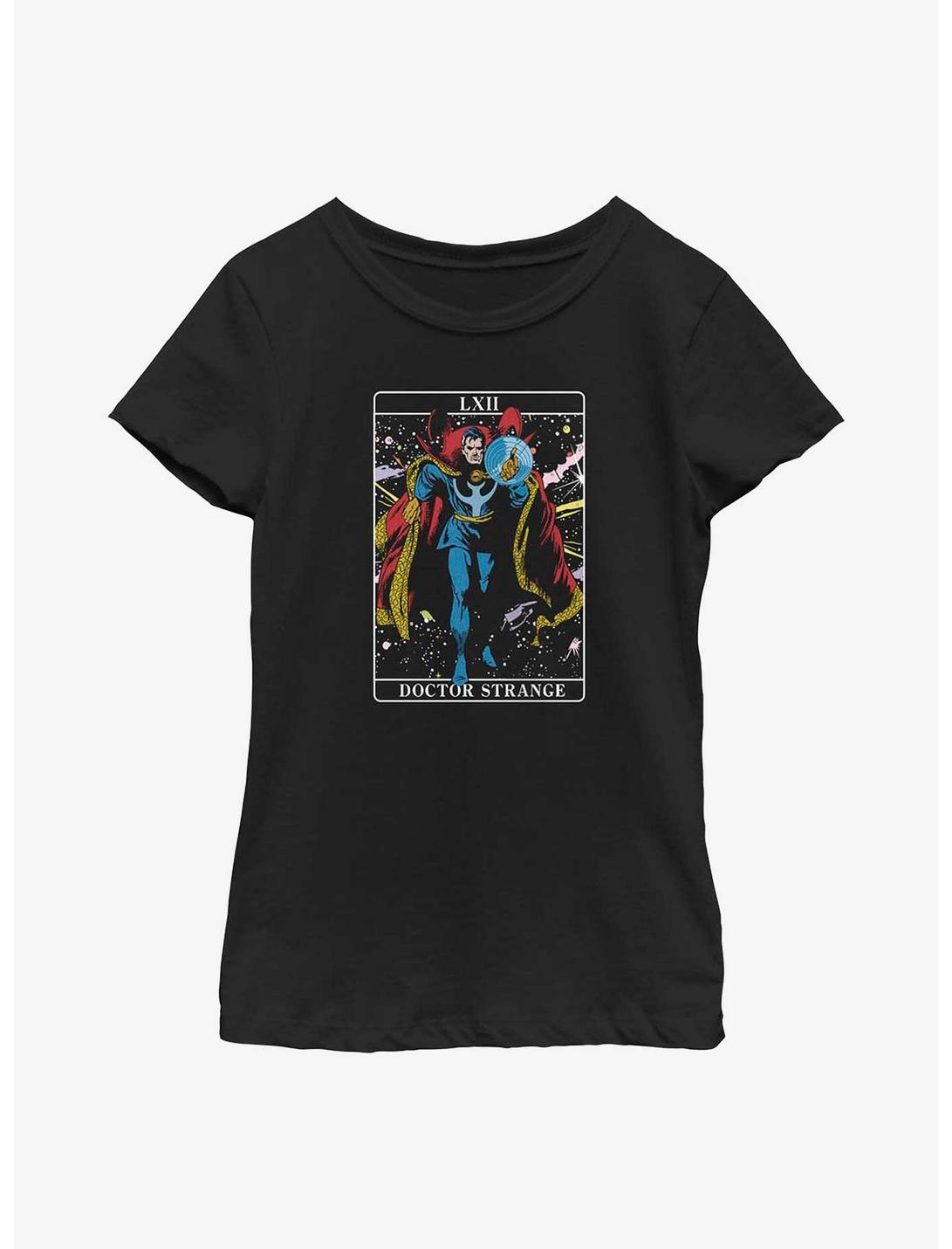 Marvel Doctor Strange Tarot Card Youth Girls T-Shirt, BLACK, hi-res