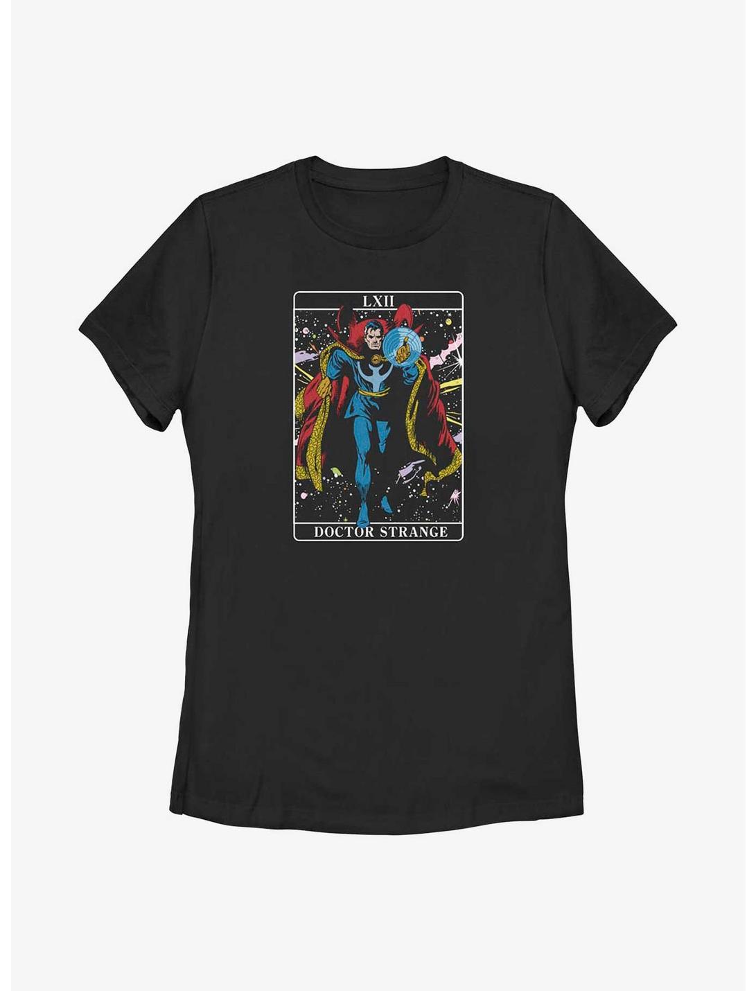 Marvel Doctor Strange Tarot Card Womens T-Shirt, BLACK, hi-res