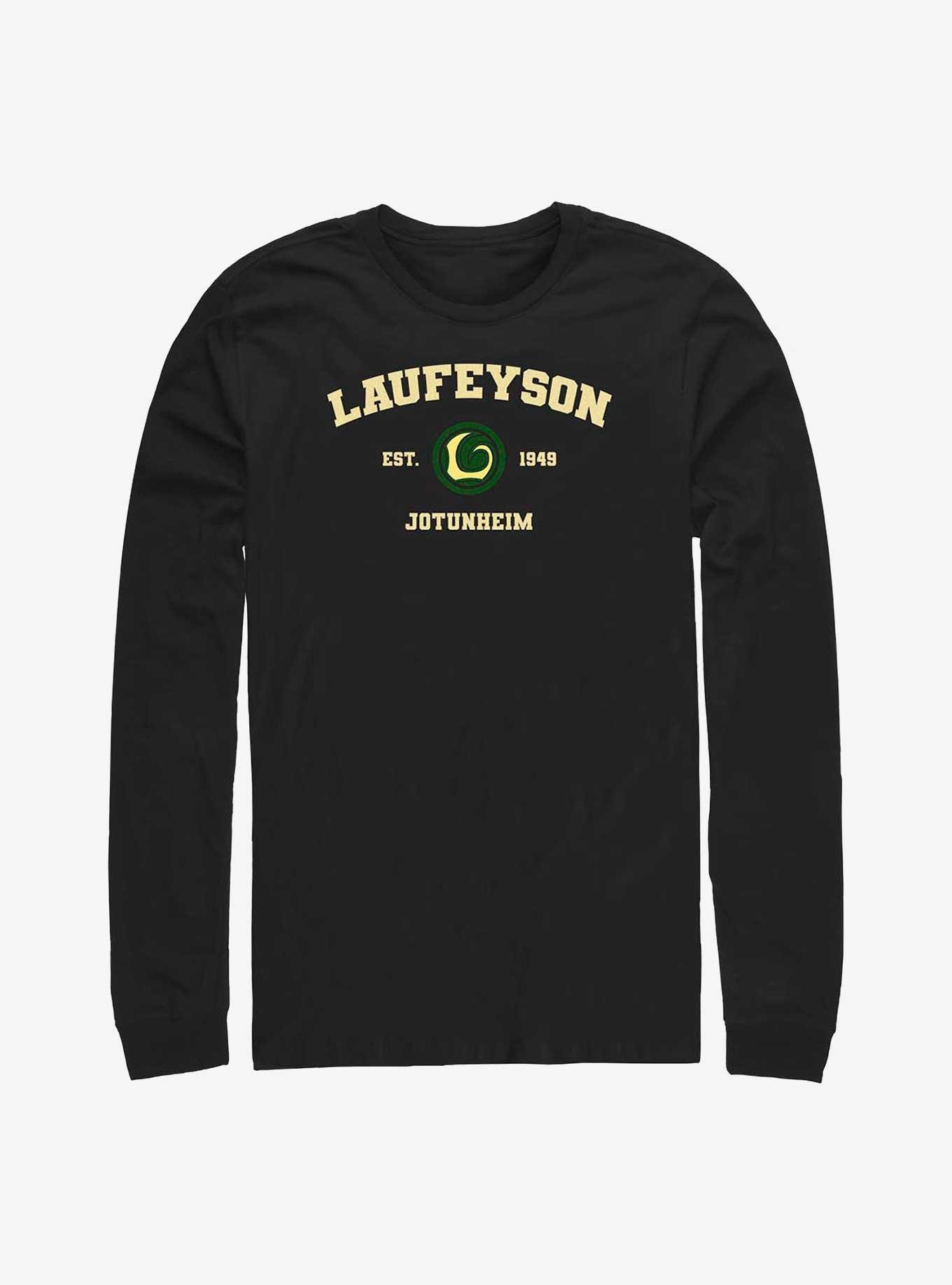 Marvel Laufeyson Jotunheim Collegiate Long-Sleeve T-Shirt, BLACK, hi-res