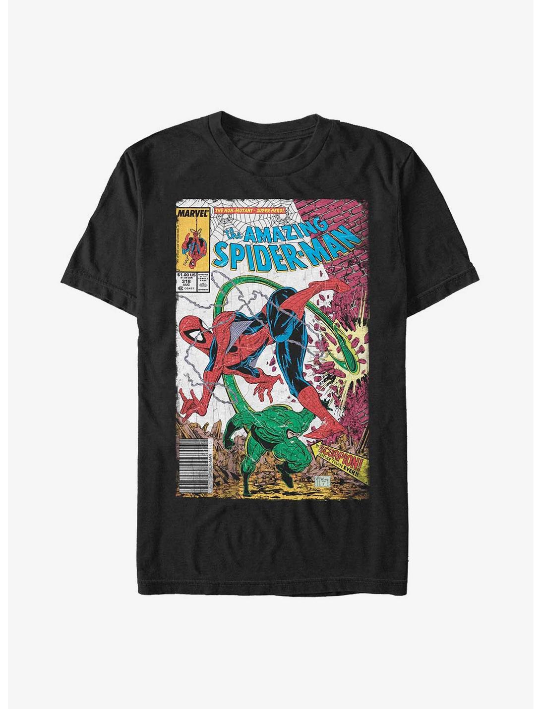 Marvel Spider-Man Scorpion Comic Cover T-Shirt, BLACK, hi-res