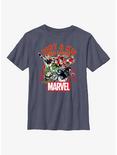 Marvel Avengers Just A Kid Who Loves Marvel Youth T-Shirt, NAVY HTR, hi-res