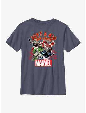 Marvel Avengers Just A Kid Who Loves Marvel Youth T-Shirt, , hi-res