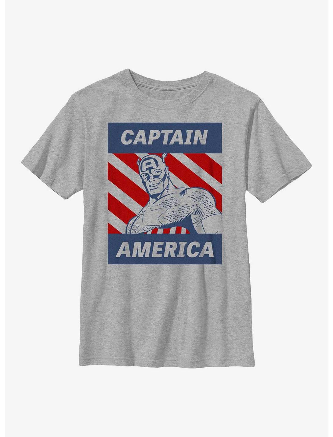 Marvel Captain America Super Guy Youth T-Shirt, NAVY HTR, hi-res