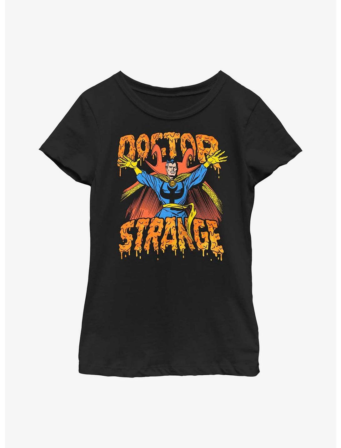 Marvel Doctor Strange Drip Logo Youth Girls T-Shirt, BLACK, hi-res