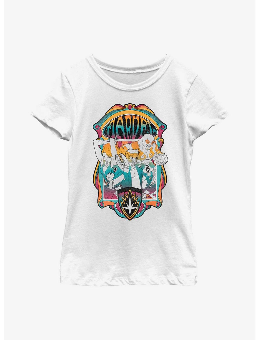 Marvel Guardians of the Galaxy Retro Galaxy Youth Girls T-Shirt, WHITE, hi-res