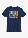 Marvel Guardians of the Galaxy Groot 100th Day of School Youth T-Shirt, NAVY, hi-res
