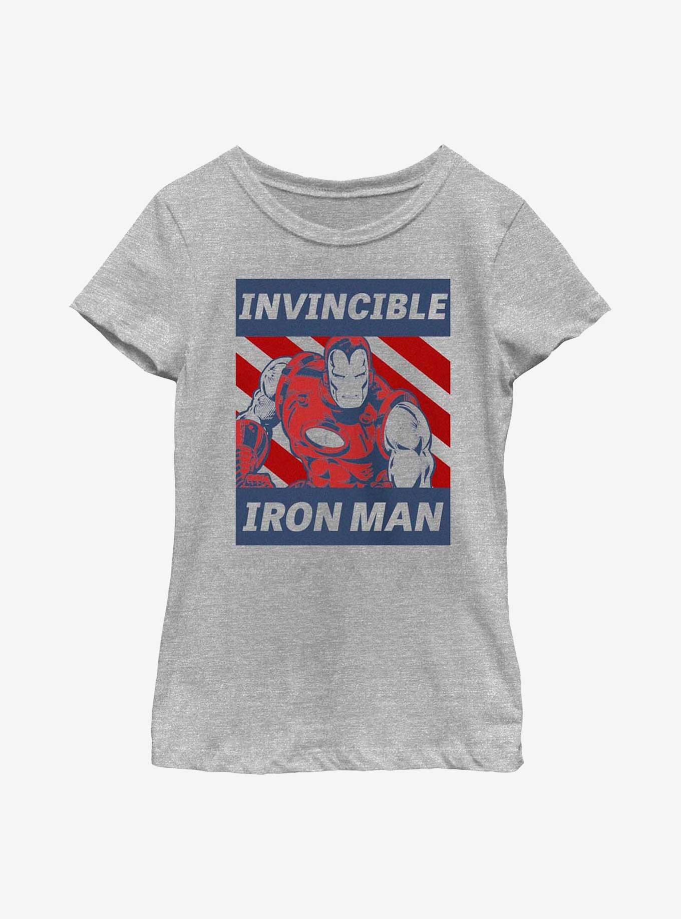 Marvel Iron Man Invincible Guy Youth Girls T-Shirt, ATH HTR, hi-res
