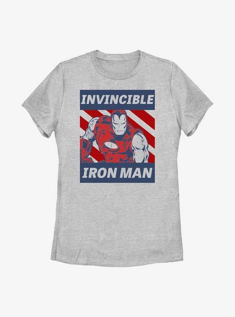 Marvel Iron Man Invincible Guy Womens T-Shirt - GREY | BoxLunch