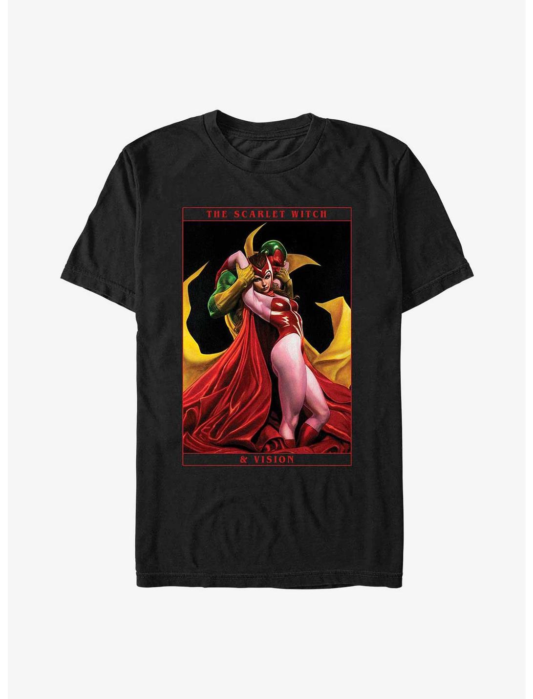 Marvel Scarlet Witch & Vision Card T-Shirt, BLACK, hi-res