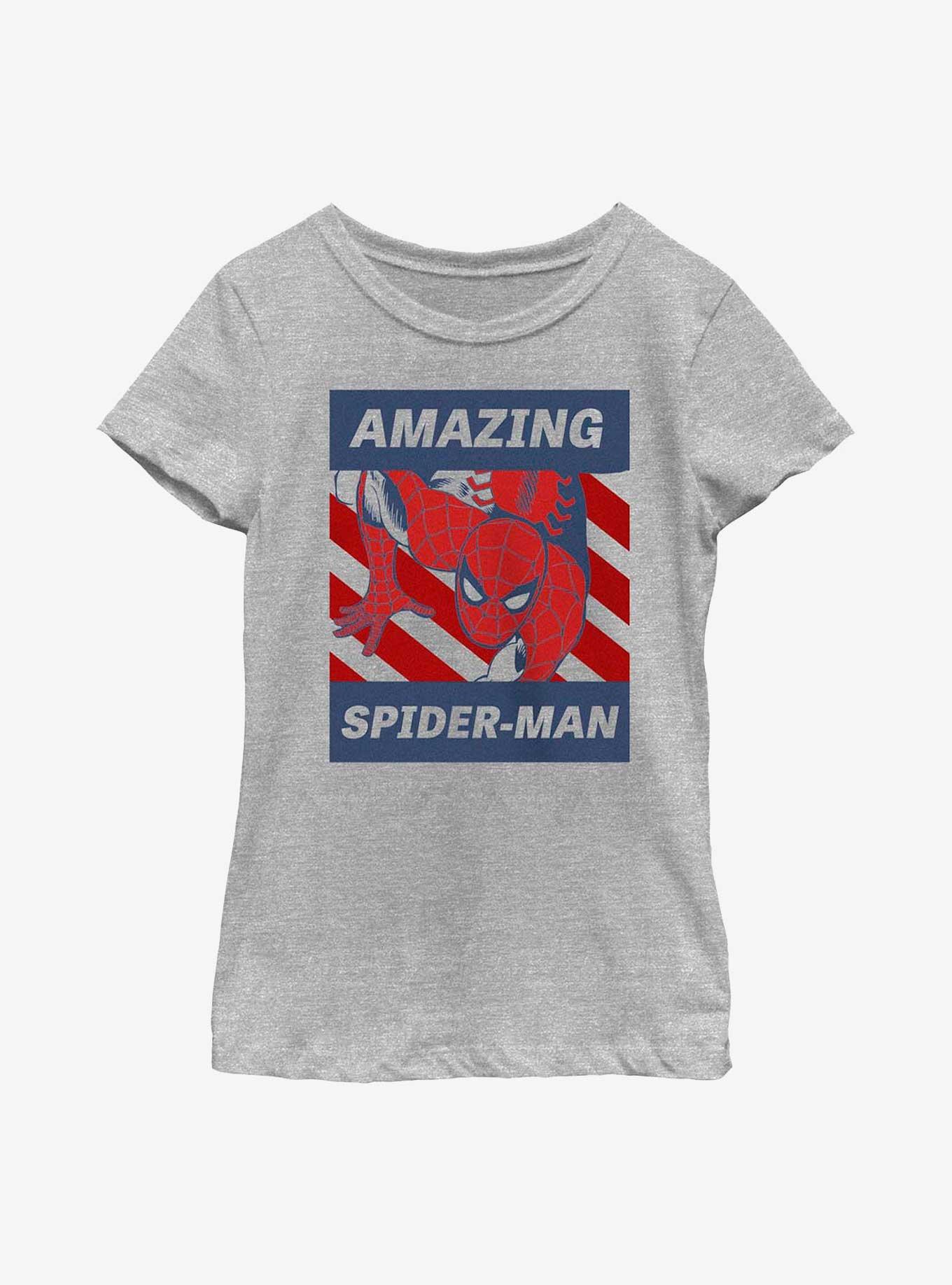 Marvel Spider-Man Amazing Guy Youth Girls T-Shirt, ATH HTR, hi-res