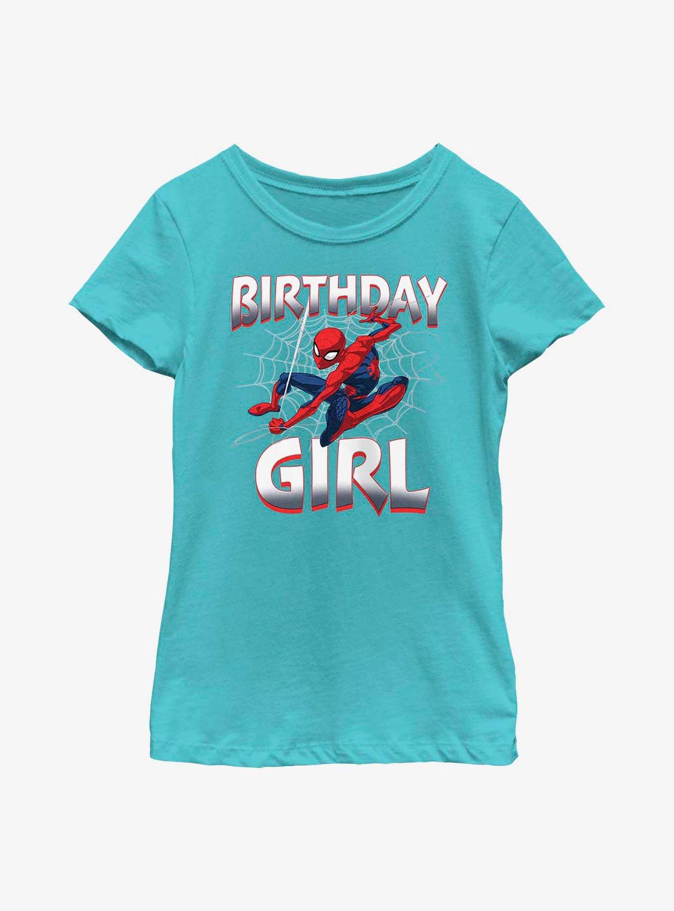 Marvel Spider-Man Web Birthday Girl Youth Girls T-Shirt, , hi-res