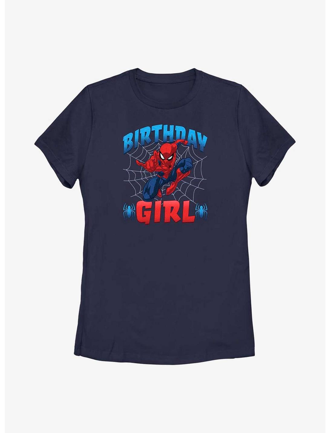 Marvel Spider-Man Spidey Birthday Girl Womens T-Shirt, NAVY, hi-res