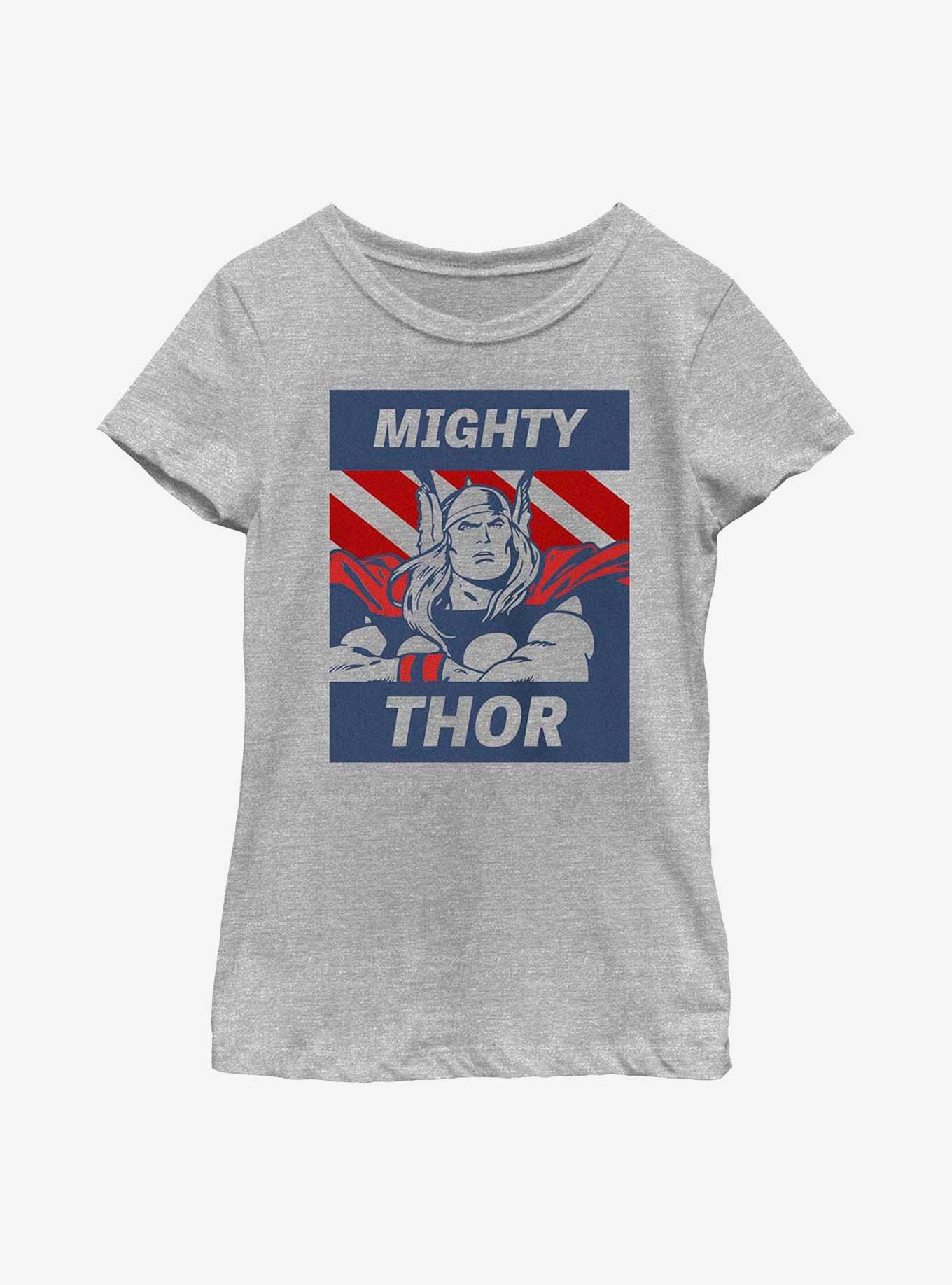 Marvel Thor Mighty Guy Youth Girls T-Shirt, ATH HTR, hi-res