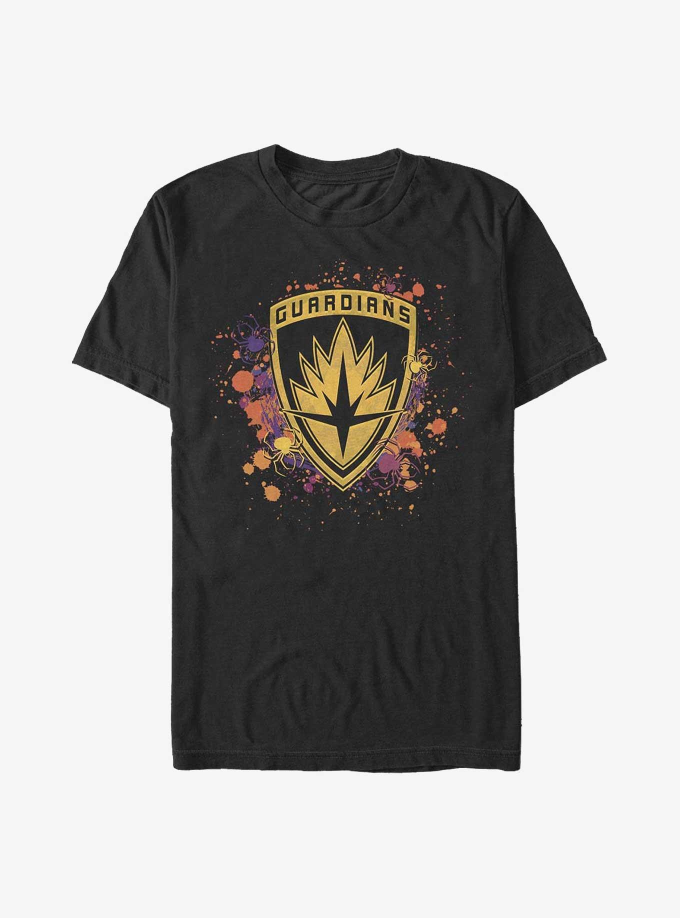 Marvel Guardians of the Galaxy Ink Splatter Badge T-Shirt, BLACK, hi-res