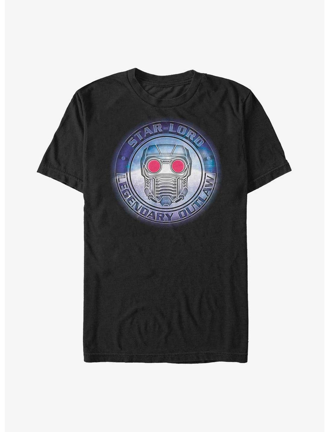 Marvel Guardians of the Galaxy Star-Lord Crest T-Shirt, BLACK, hi-res