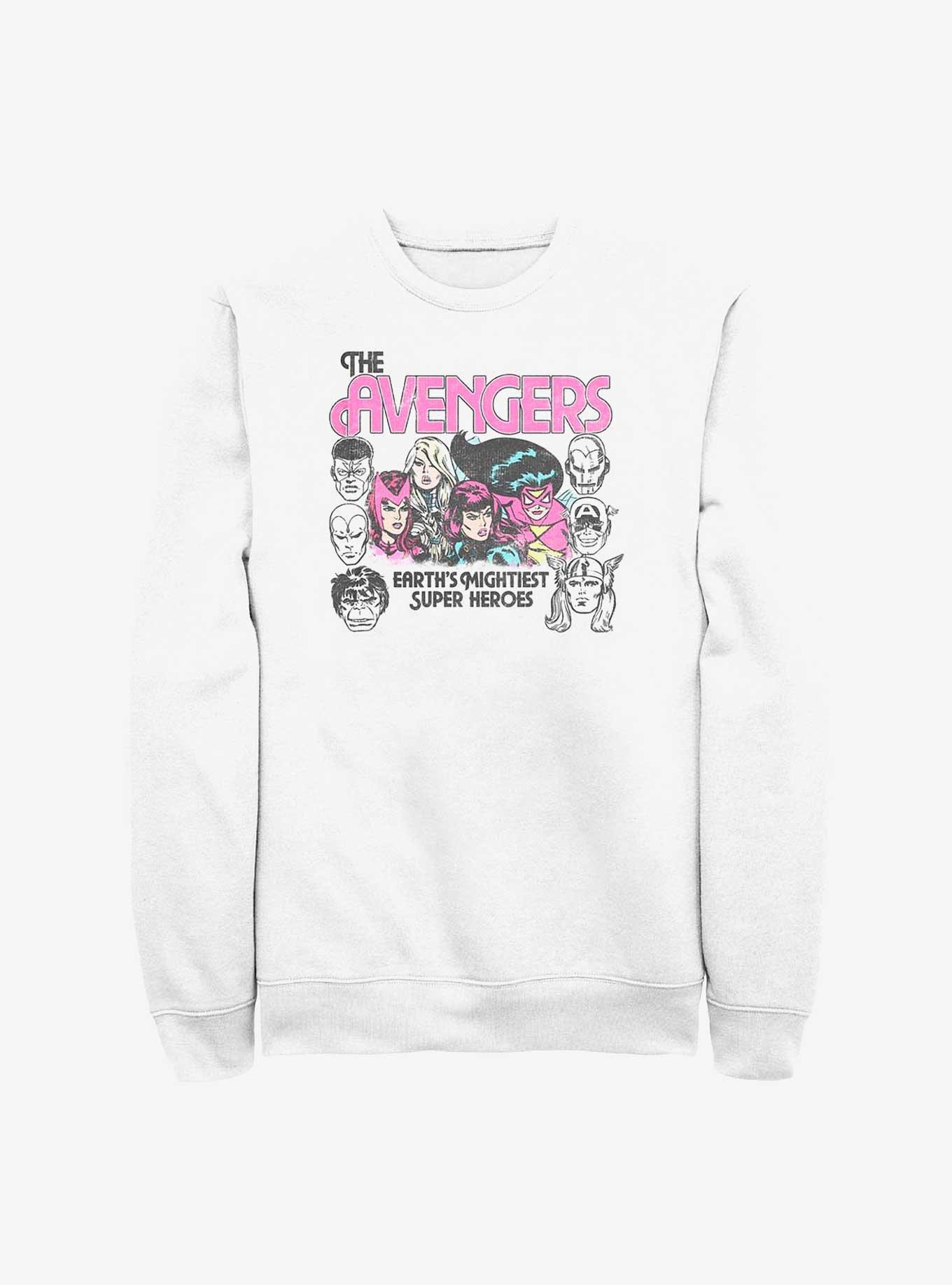 Marvel Avengers Earth's Mightiest Heroes Sweatshirt, WHITE, hi-res