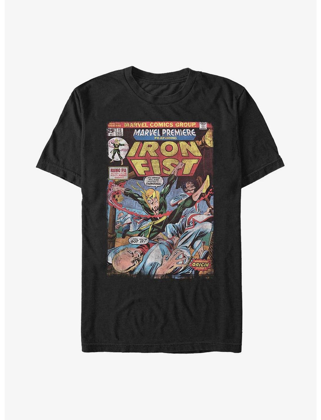 Marvel Iron Fist Comic Cover T-Shirt, BLACK, hi-res