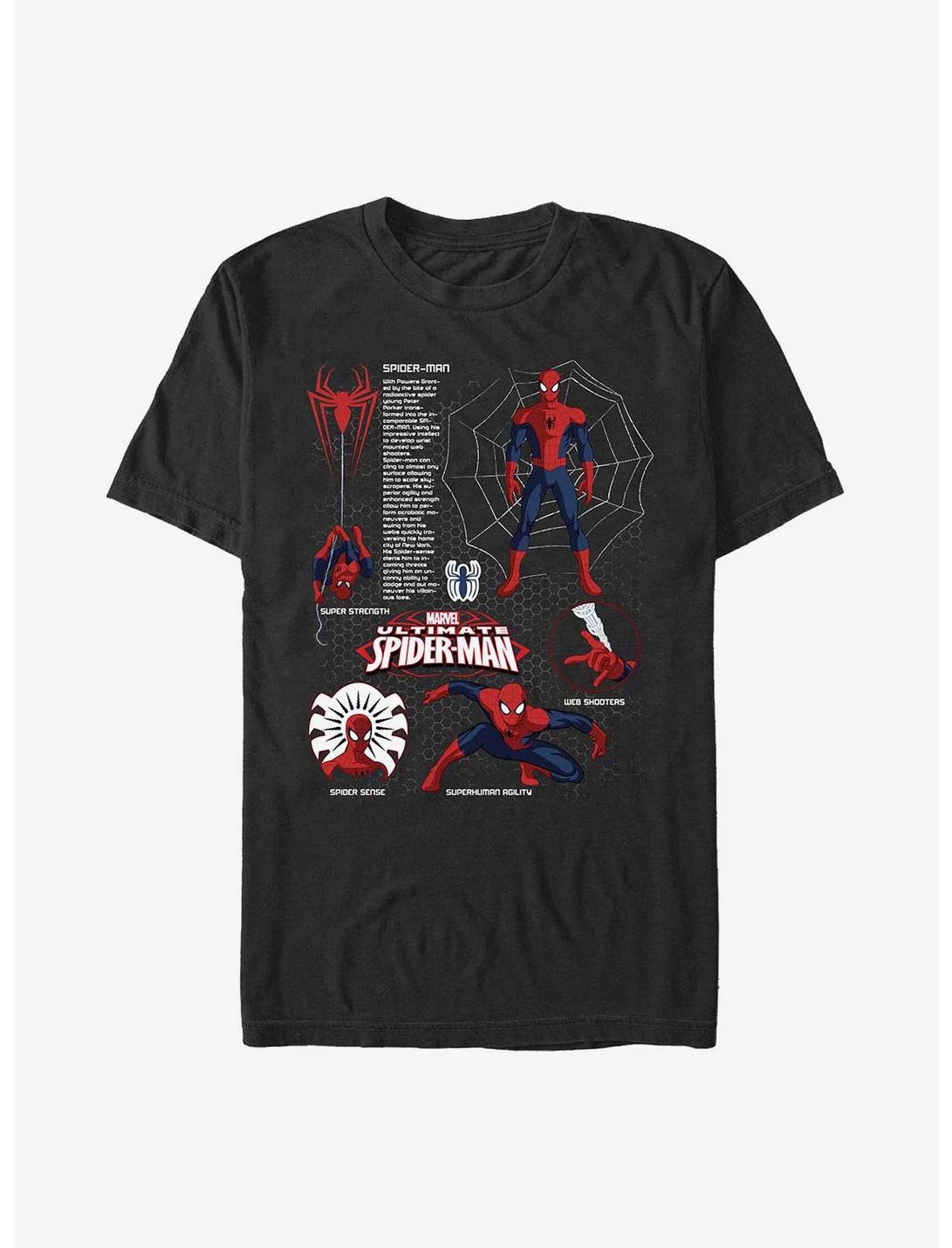 Marvel Spider-Man Spidey Schematics T-Shirt, BLACK, hi-res