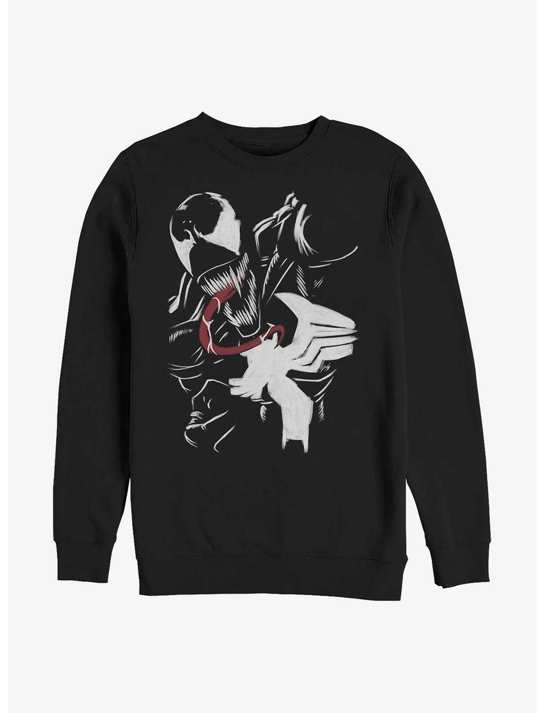 Marvel Venom Painted Venom Sweatshirt, BLACK, hi-res
