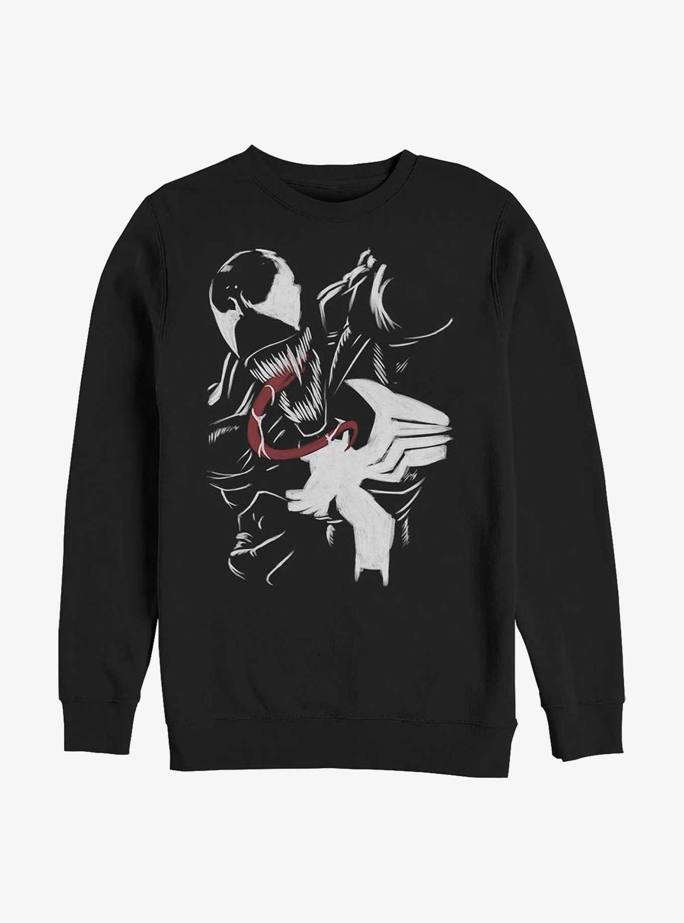 Marvel Venom Painted Venom Sweatshirt, BLACK, hi-res