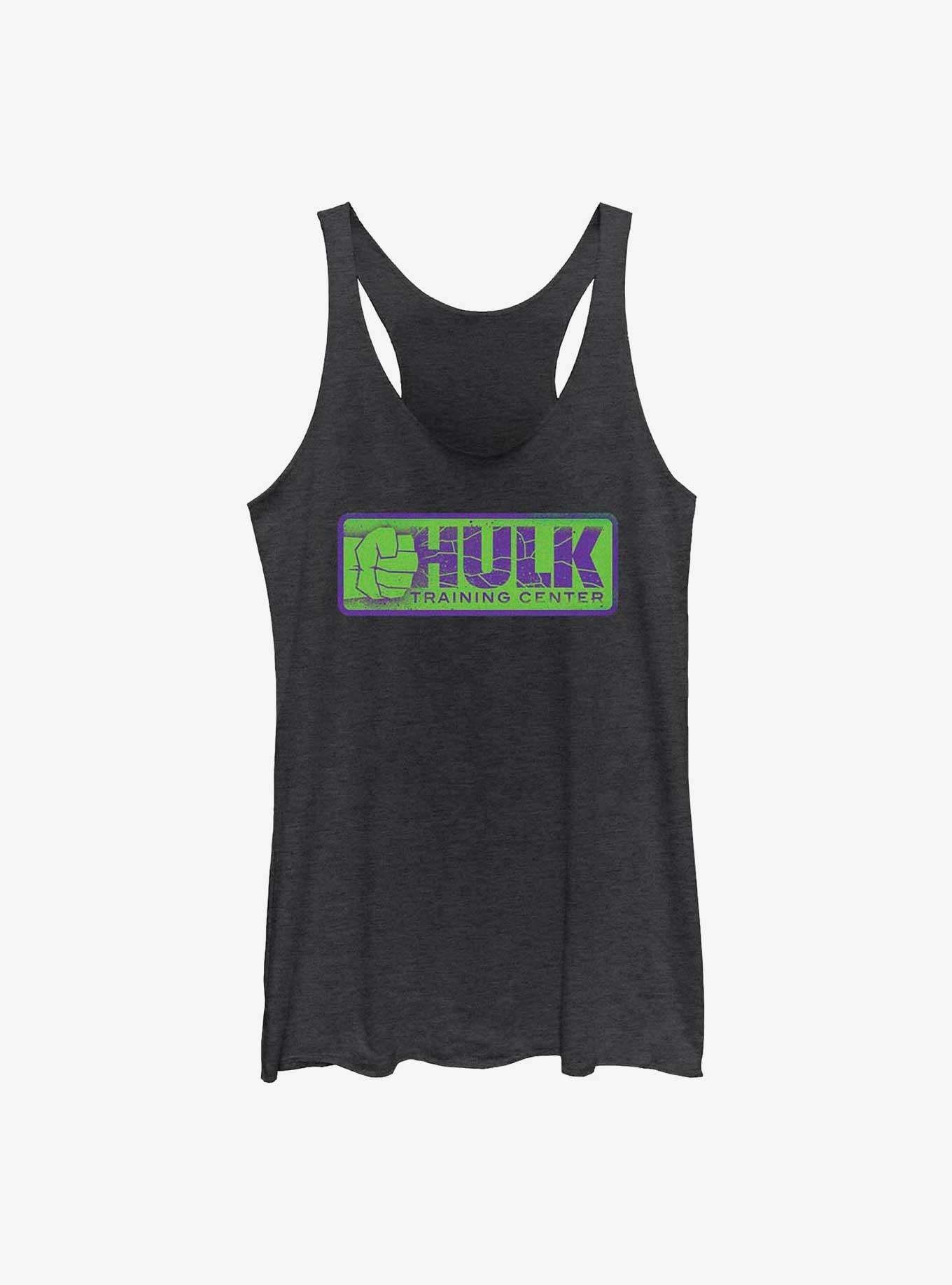 Marvel She-Hulk Hulk Training Center Badge Girls Raw Edge Tank