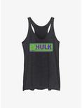 Marvel She-Hulk Hulk Training Center Badge Girls Raw Edge Tank, BLK HTR, hi-res