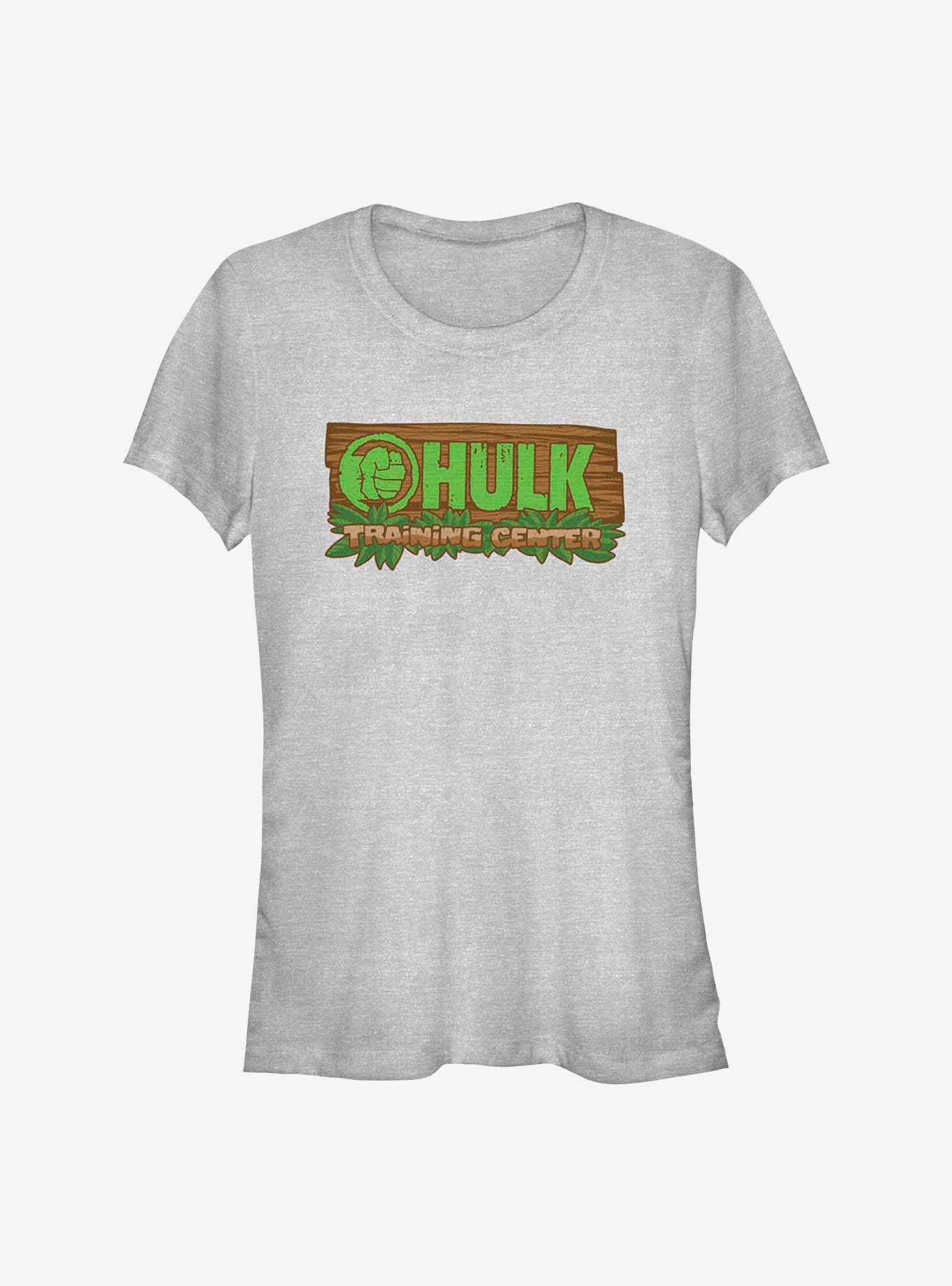 Marvel She-Hulk Leafy Hulk Traning Center Logo Badge Girls T-Shirt, ATH HTR, hi-res