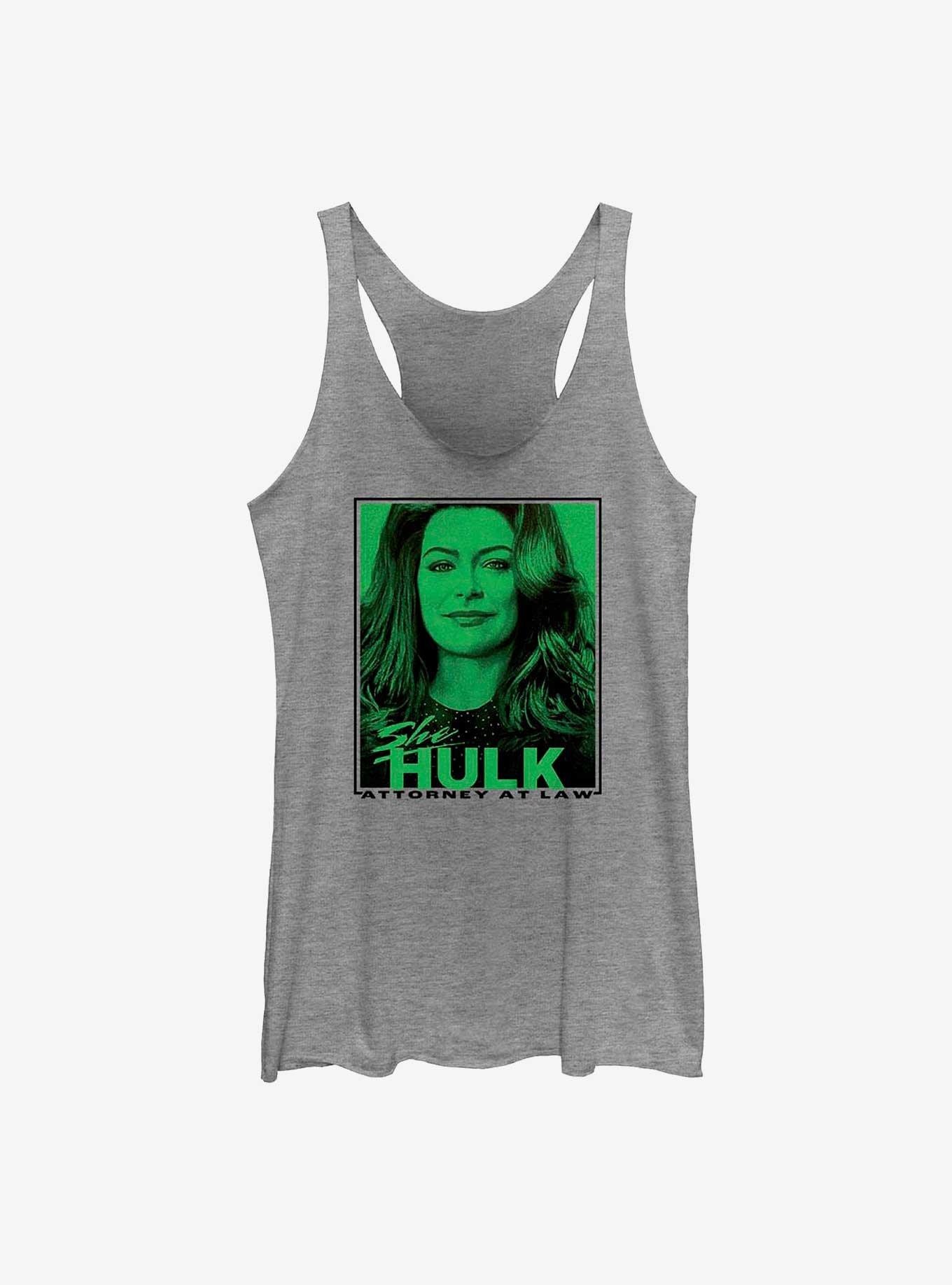 Marvel She-Hulk Attorney At Law Girls Raw Edge Tank, GRAY HTR, hi-res