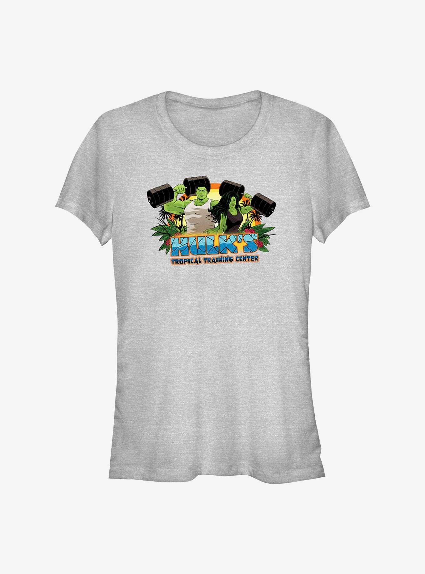 Marvel She-Hulk Hulk's Tropical Training Center Girls T-Shirt, ATH HTR, hi-res