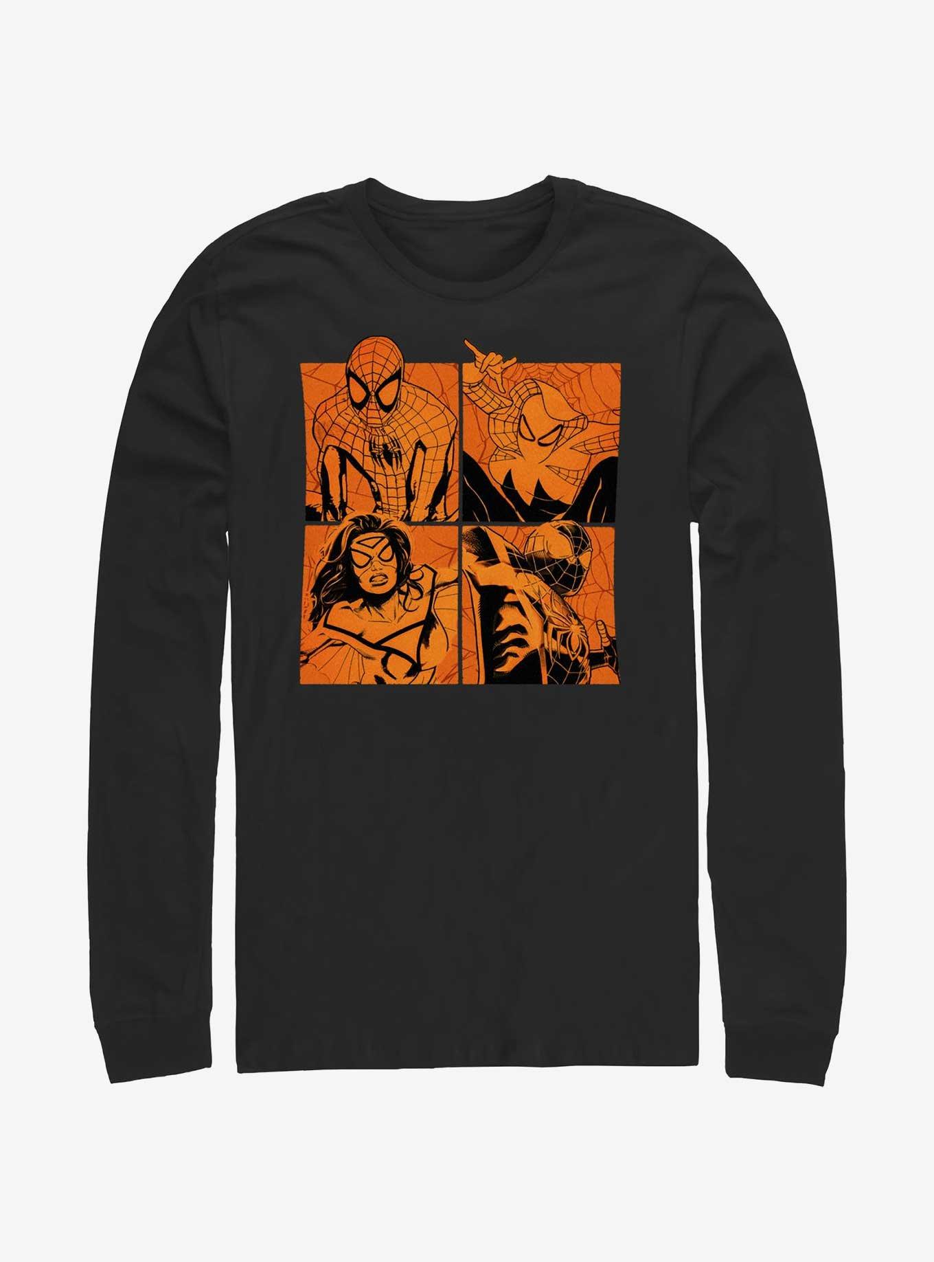 Marvel Spider-Man Multiverse Spiders Long-Sleeve T-Shirt, BLACK, hi-res