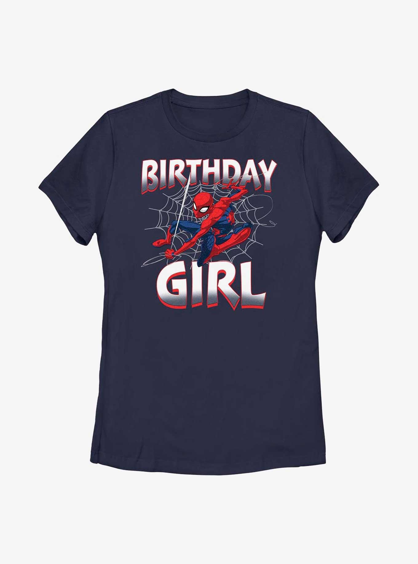 Marvel Spider-Man Web Birthday Girl Womens T-Shirt, , hi-res