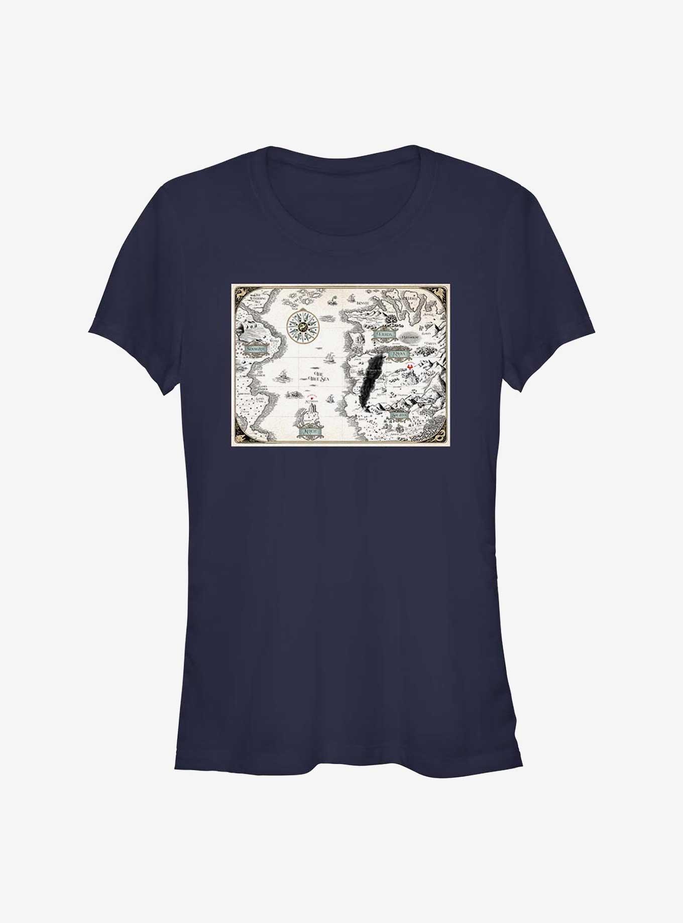 Shadow and Bone Map Girls T-Shirt, NAVY, hi-res