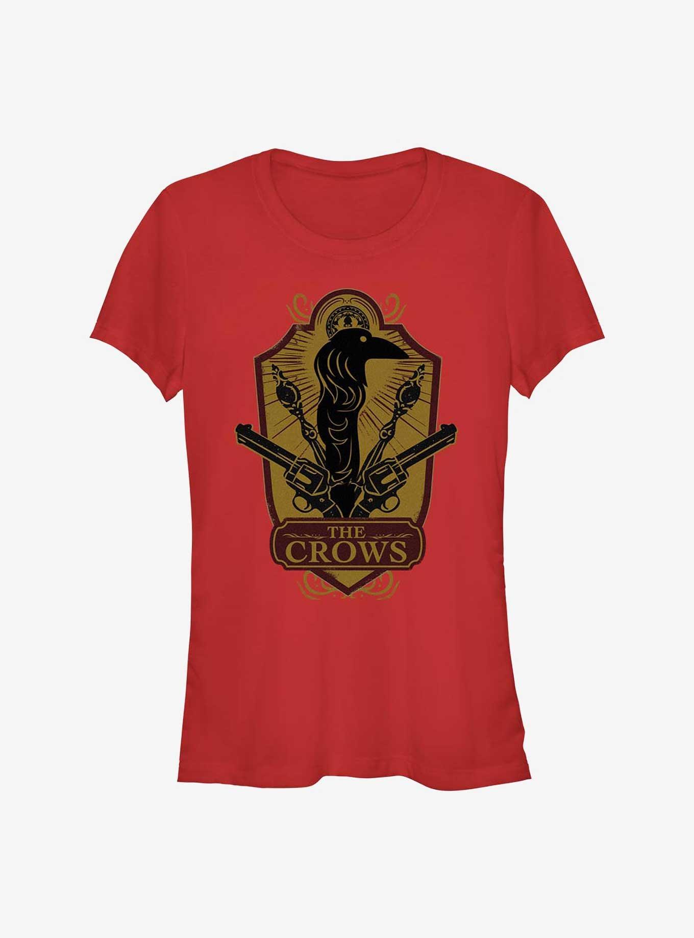 Shadow and Bone The Crows Shield Girls T-Shirt, RED, hi-res