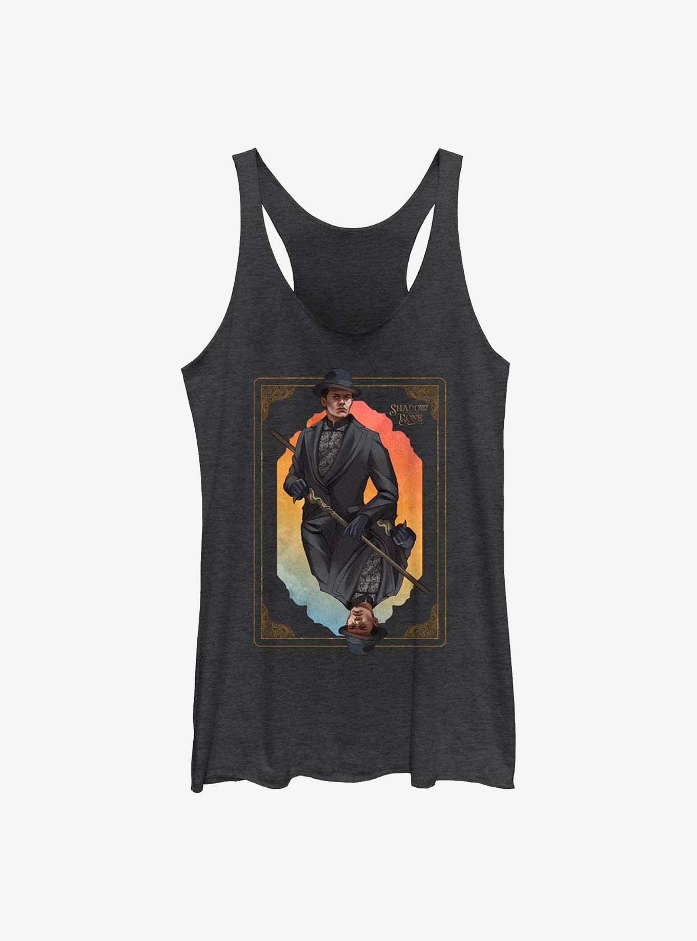 Shadow And Bone Kaz Card Poster Womens Tank Top, BLK HTR, hi-res