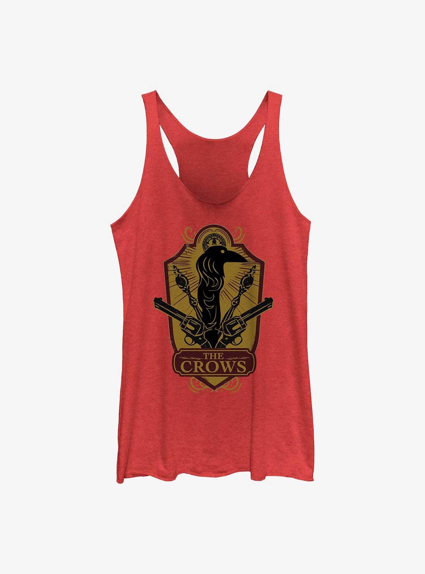 Shadow And Bone The Crows Shield Womens Tank Top, RED HTR, hi-res