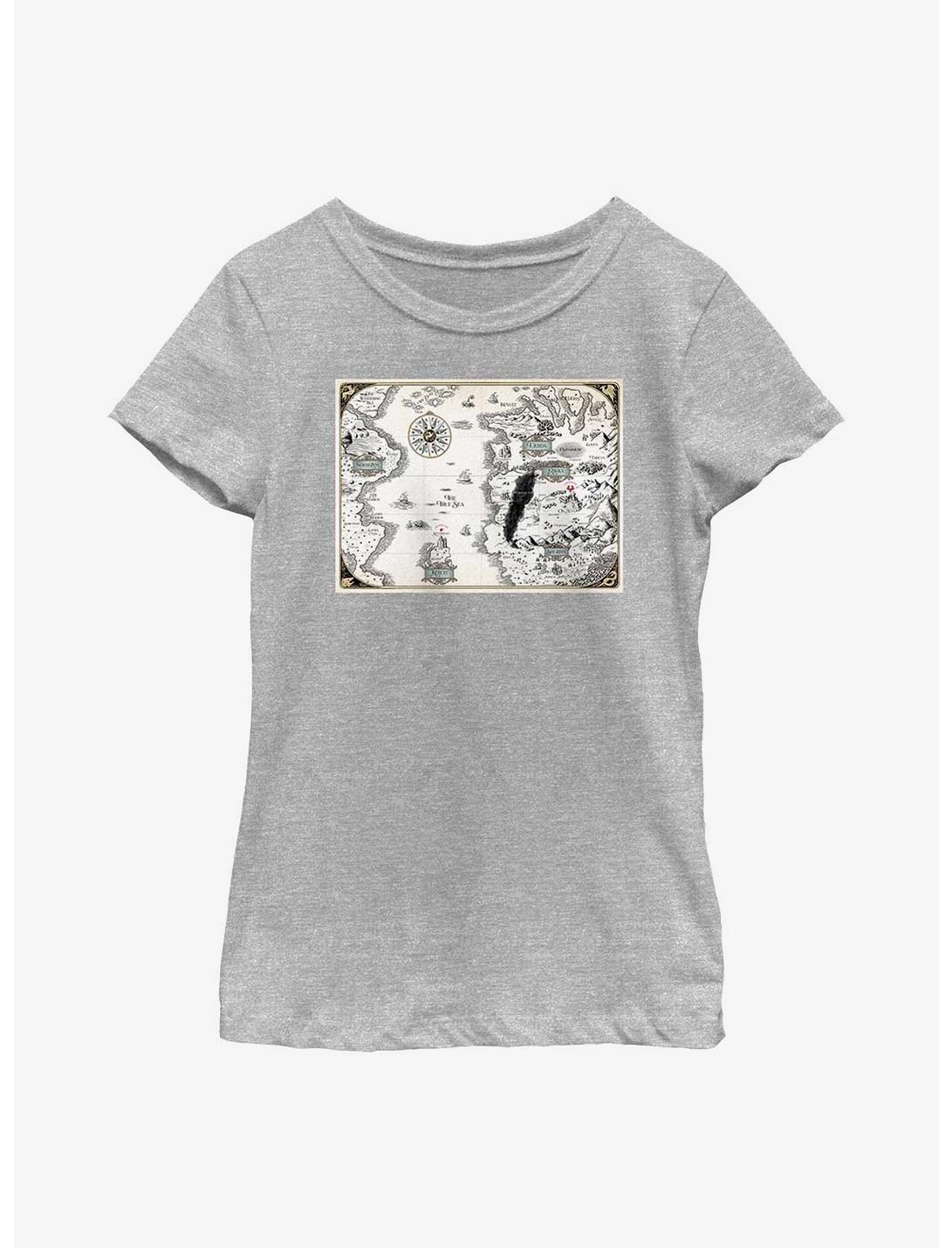 Shadow And Bone Map Youth Girls T-Shirt, ATH HTR, hi-res