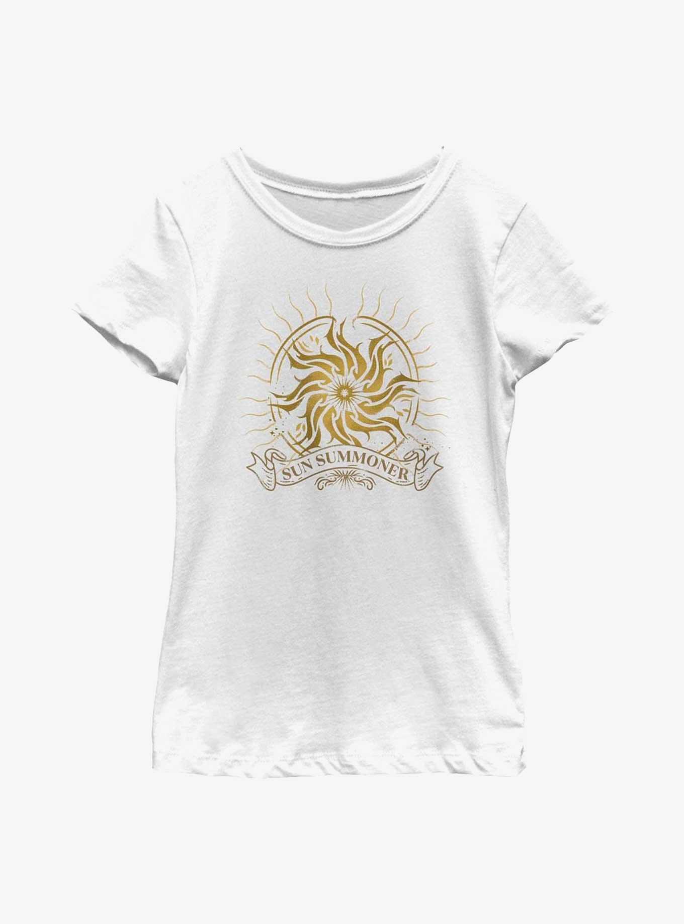 Shadow And Bone Sun Summoner Youth Girls T-Shirt, WHITE, hi-res