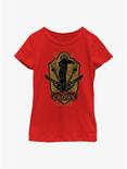 Shadow And Bone The Crows Shield Youth Girls T-Shirt, RED, hi-res