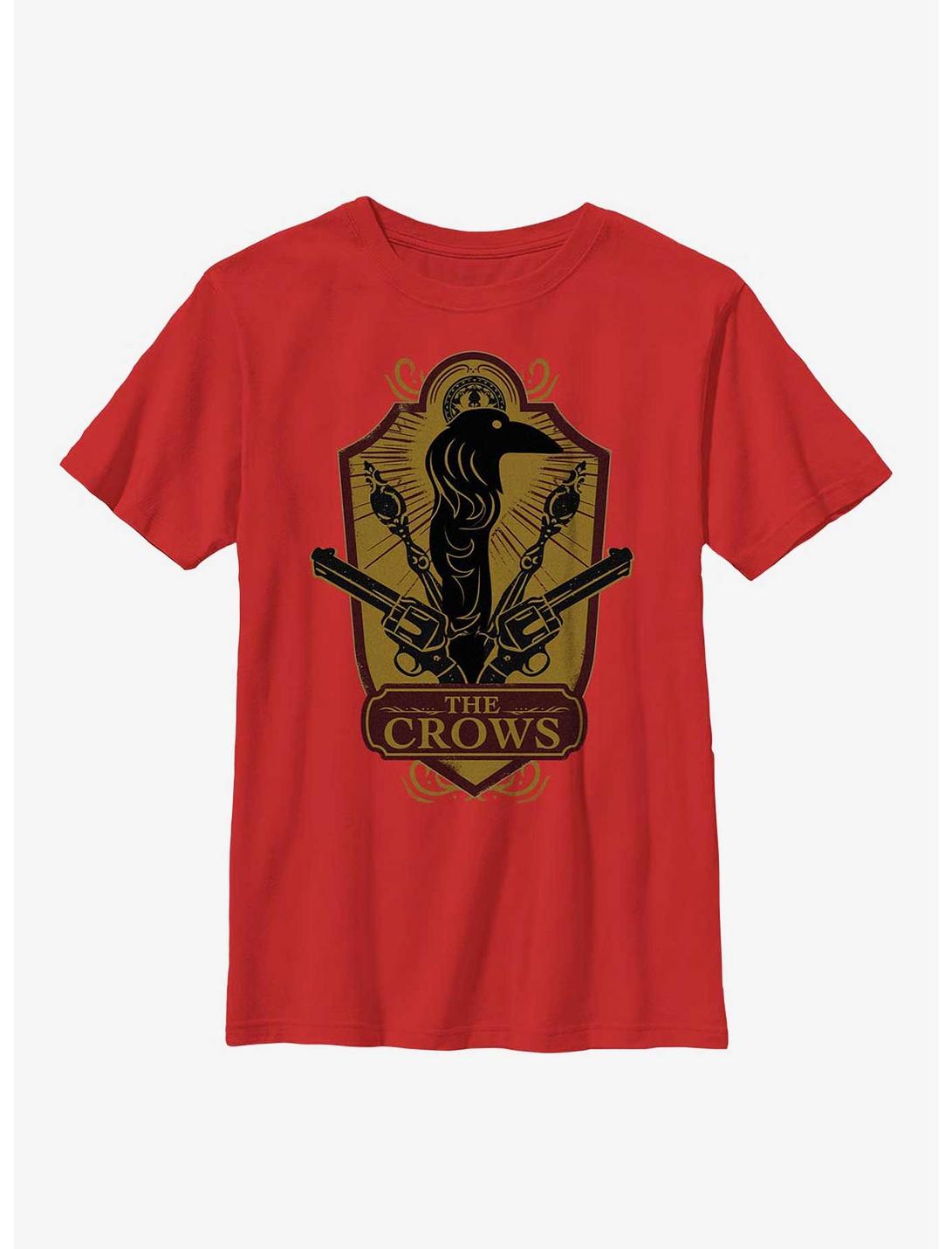 Shadow And Bone The Crows Shield Youth T-Shirt, RED, hi-res