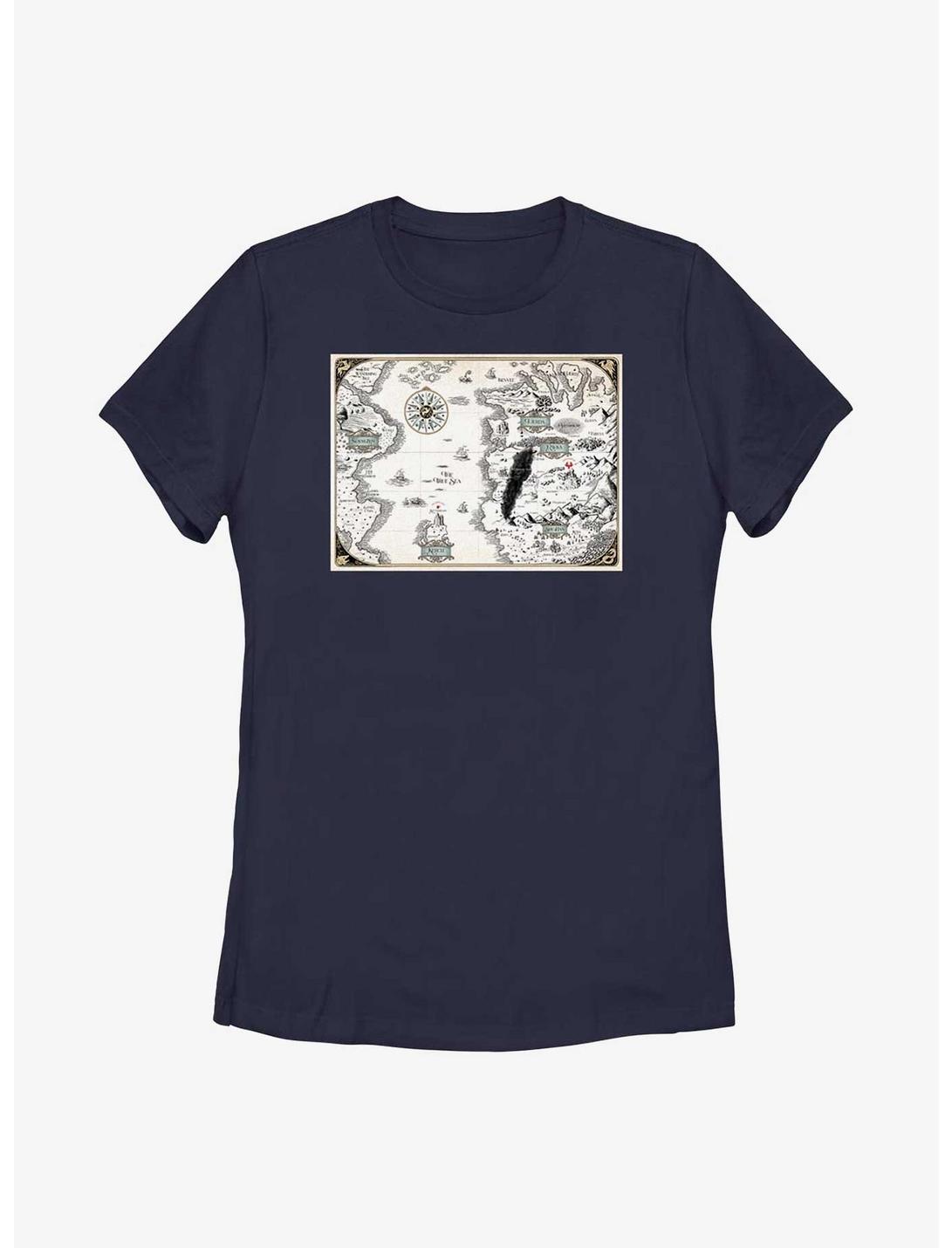 Shadow And Bone Map Womens T-Shirt, NAVY, hi-res