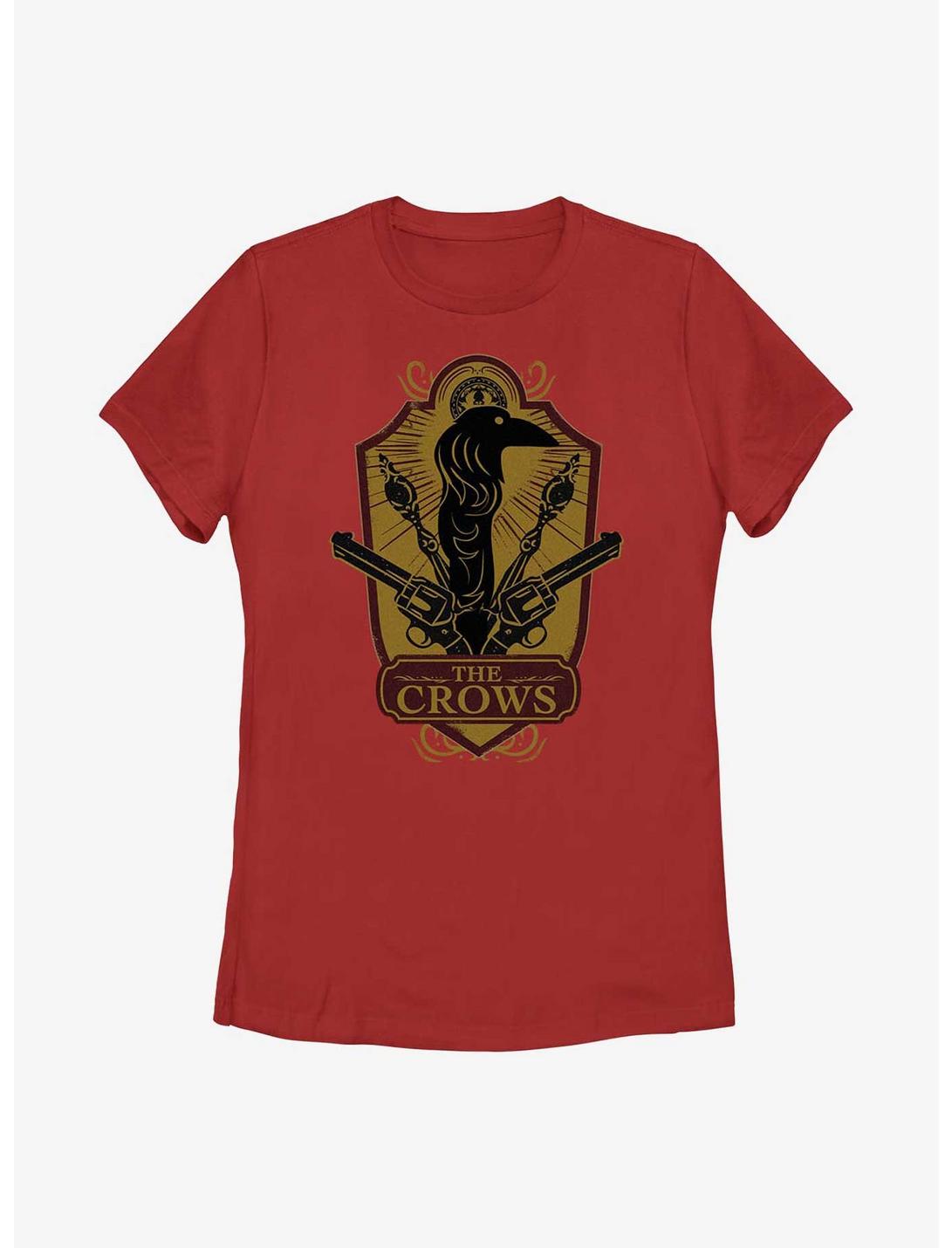 Shadow And Bone The Crows Shield Womens T-Shirt, RED, hi-res