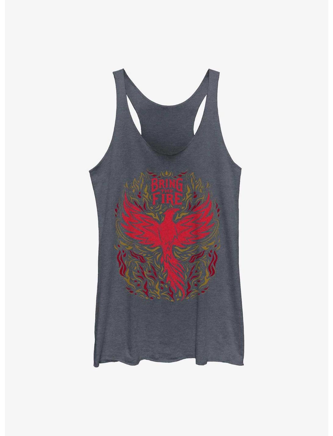 Shadow And Bone Bring The Fire Womens Tank Top, NAVY HTR, hi-res