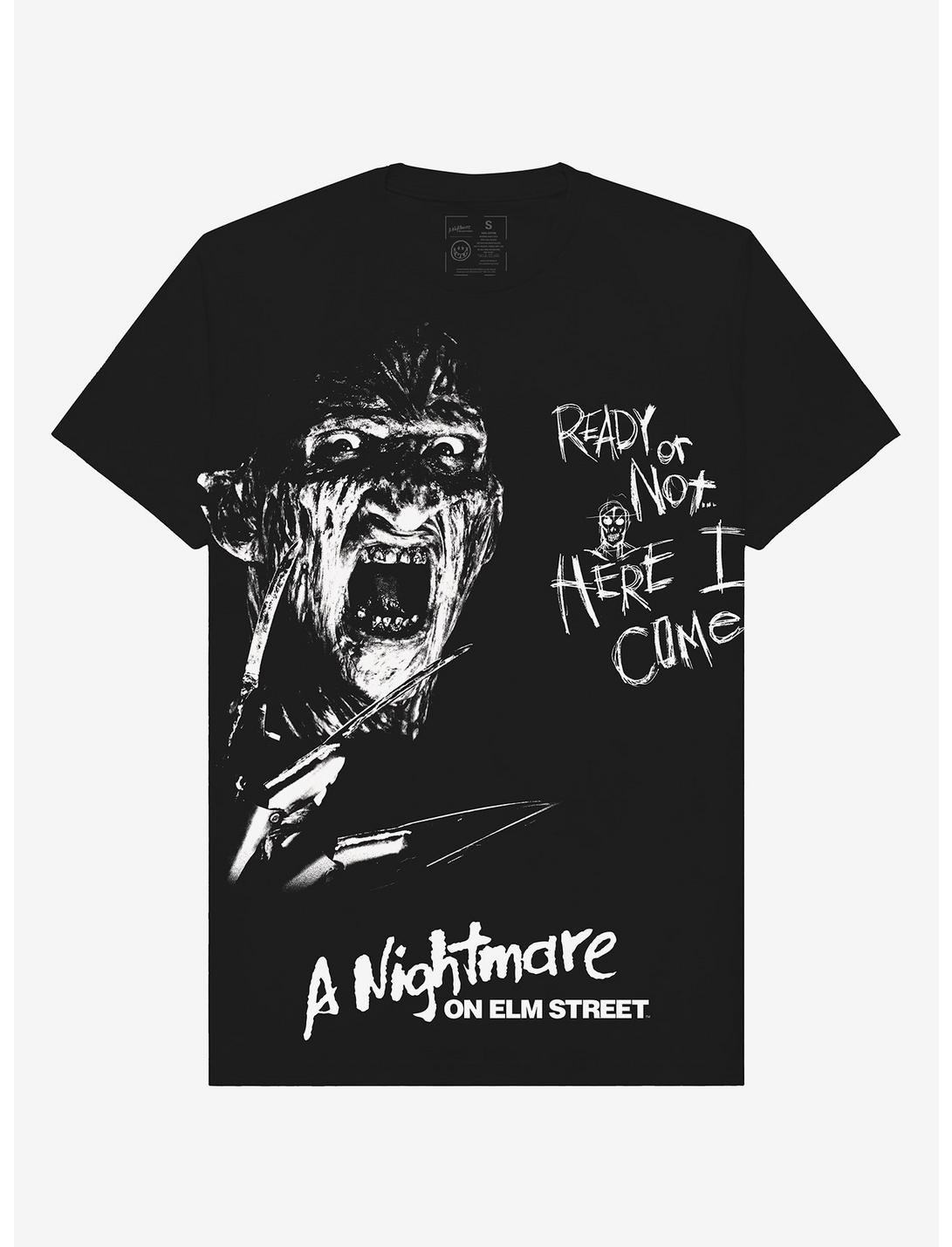 A Nightmare On Elm Street Freddy Ready Or Not T-Shirt, BLACK, hi-res