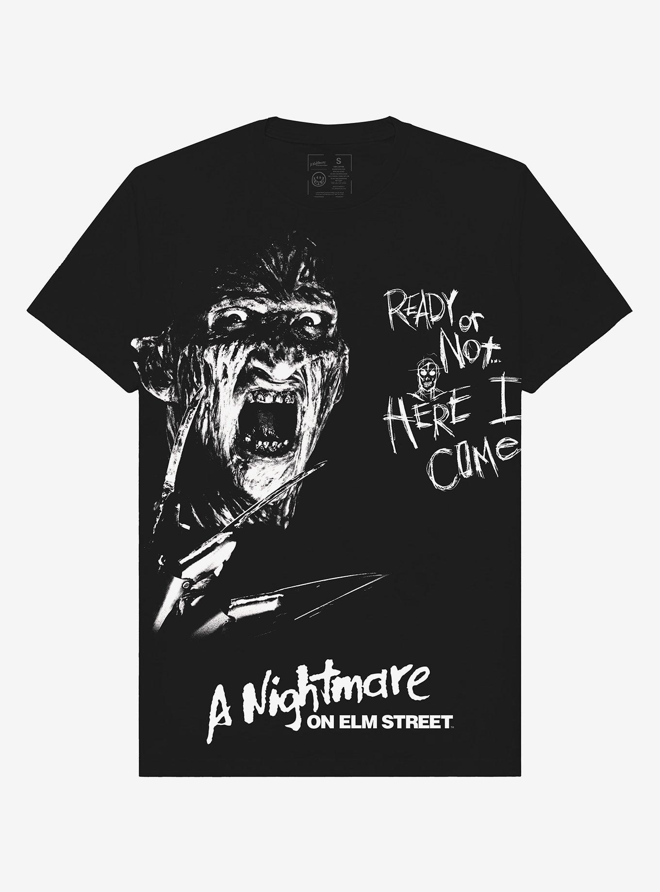 A Nightmare On Elm Street Freddy Ready Or Not T-Shirt, BLACK, hi-res