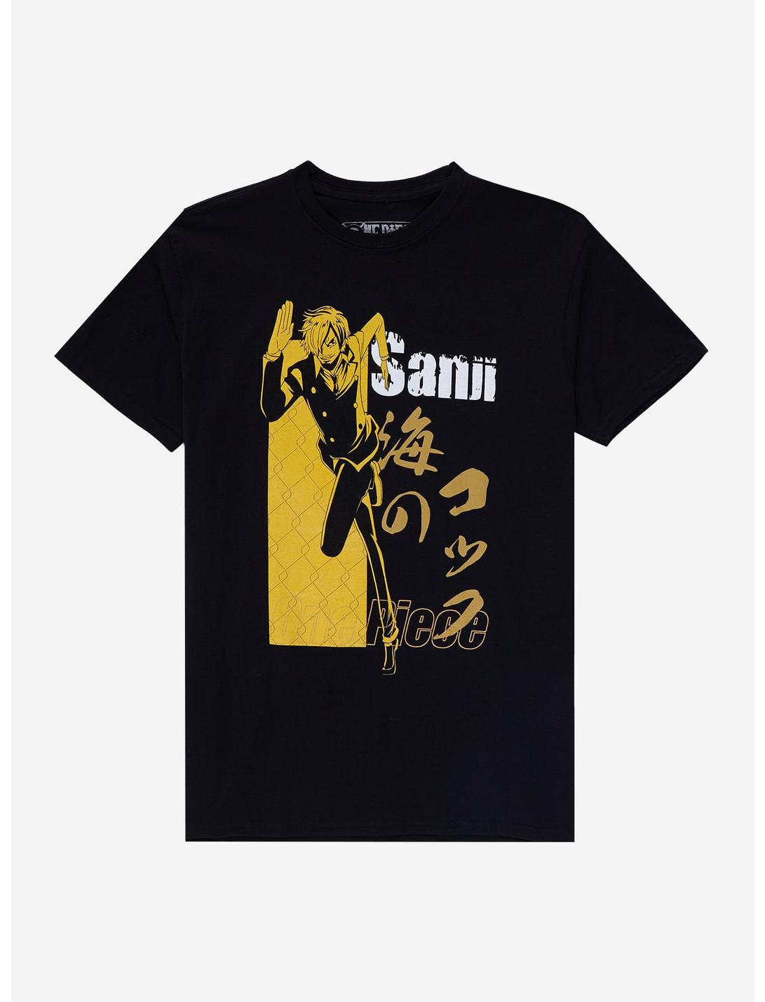 One Piece Sanji Tonal Name Double-Sided T-Shirt, BLACK, hi-res