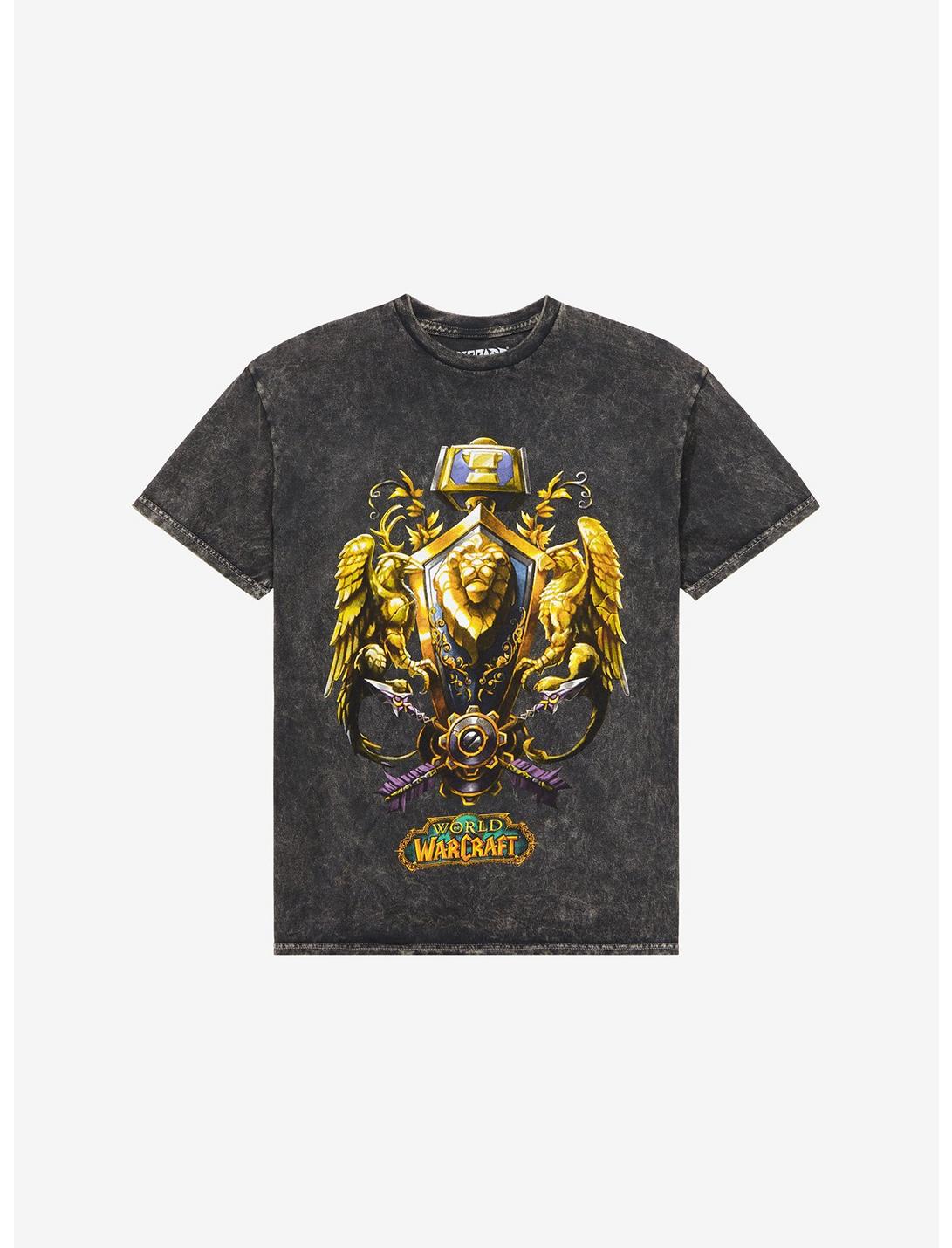 World Of Warcraft Alliance Crest Wash T-Shirt, BLACK, hi-res